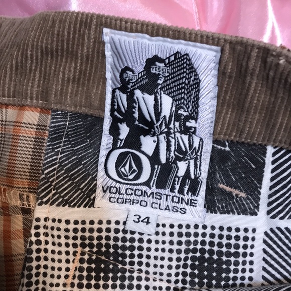 Volcom mens casual plaid trousers pants size 34 - Picture 11 of 12